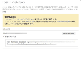 Google サーチコンソールを写した画面