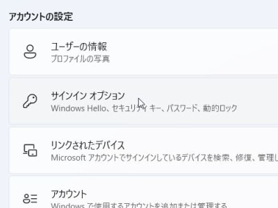 サインインオプション