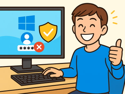 Windowsのトラブルを予防しているイラスト