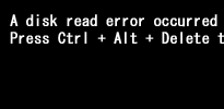 A disk read error